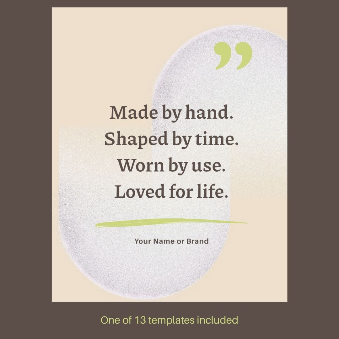 Wabi-Sabi Instagram Templates - 13 Canva Templates for Minimalist Creators